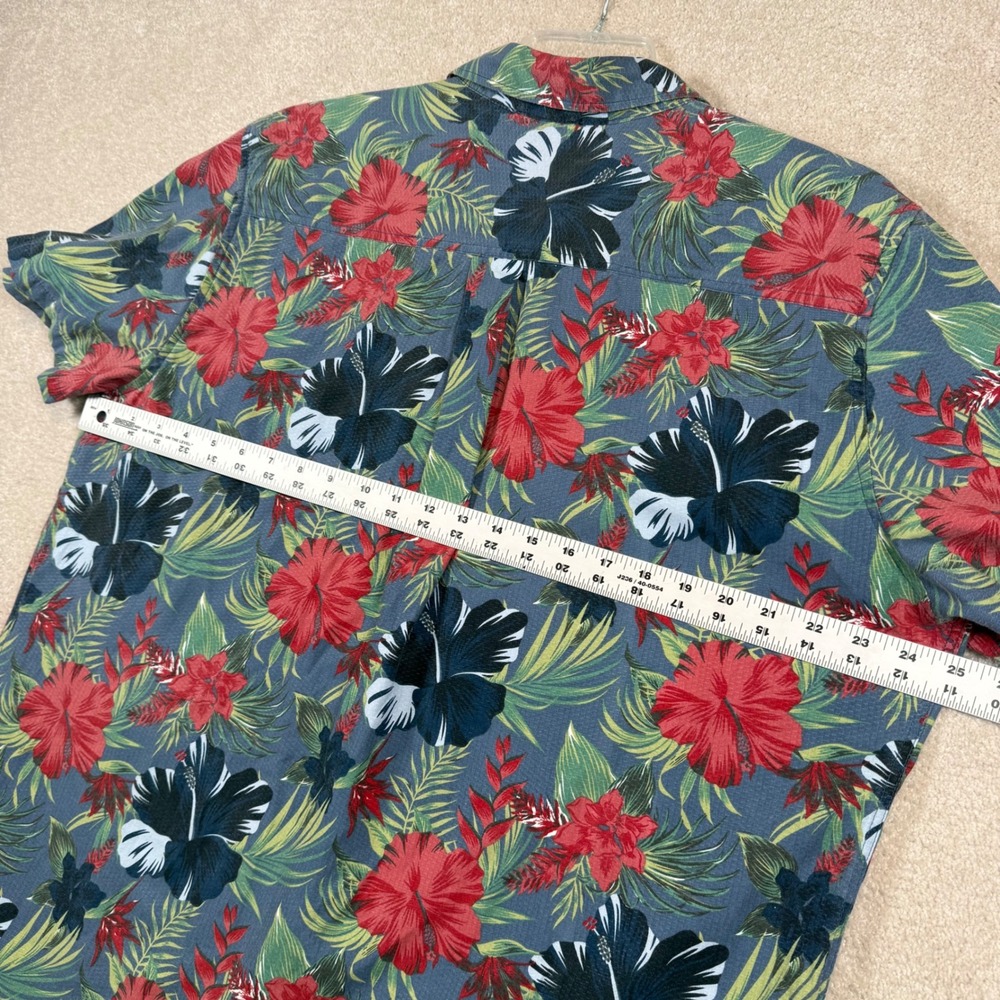 Eddie Bauer Men's XL Button Up Shirt Short Sleeve Hawaiian Floral Tropical - Picture 5 of 7